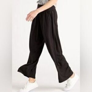 “SIZE LARGE” WOMENS Quince black French Terry Modal Wide Leg Pants